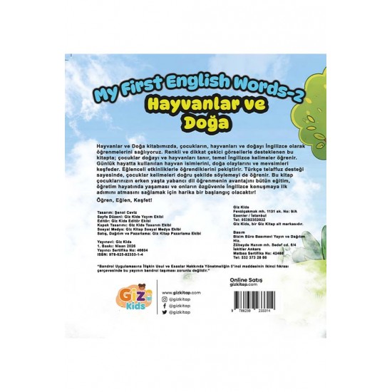 My First English Words-2 (Hayvanlar ve Doğa)