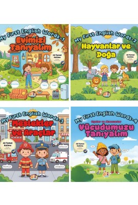 Çocuklar İçin Temel İngilizce Öğrenme 4 kitaplık set
