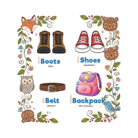 Çocuklar İçin Temel İngilizce Öğrenme 4 kitaplık set