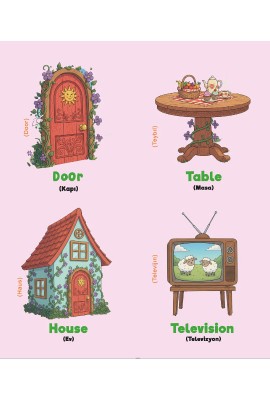 Çocuklar İçin Temel İngilizce Öğrenme 4 kitaplık set