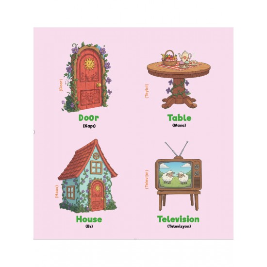 Çocuklar İçin Temel İngilizce Öğrenme 4 kitaplık set